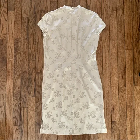 Vintage Traditional Formal Fitted Evening Wear Gold Cheongsam - Picture 8 of 12